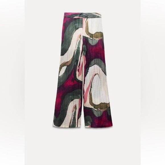 ZARA PRINTED PANTS - Picture 4 of 5